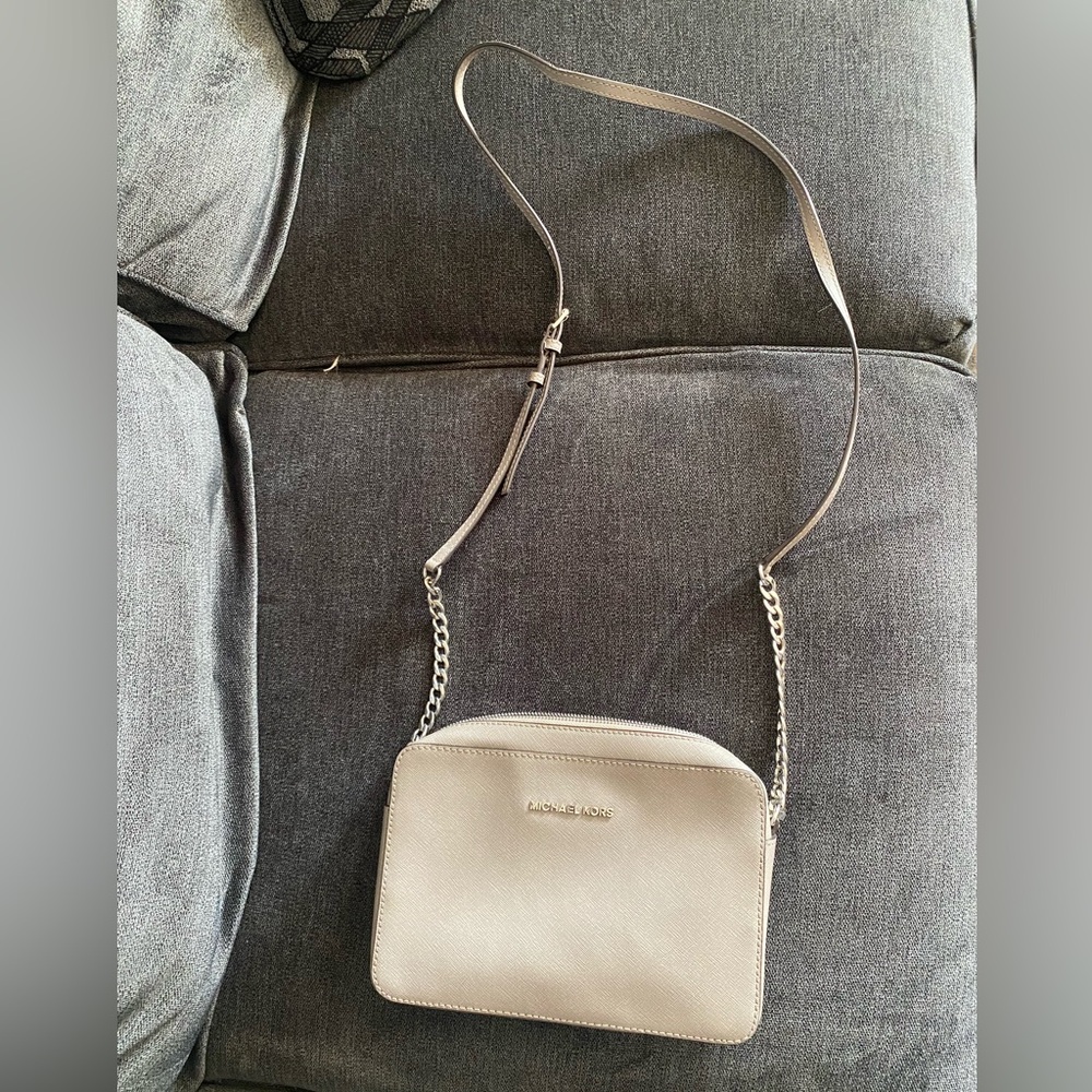 Michael Kors gray crossbody bag